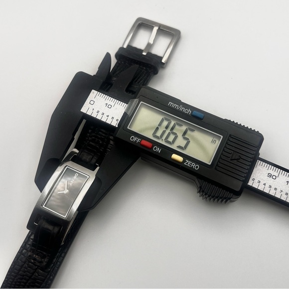 DKNY Black Leather Women Wrap Watch w New Battery - Picture 8 of 10